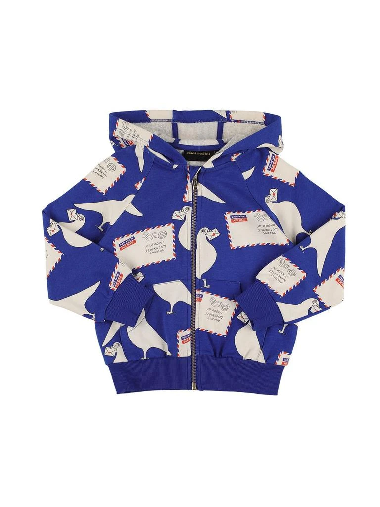 商品Mini Rodini|Pigeons Print Organic Cotton Hoodie,价格¥539,第1张图片