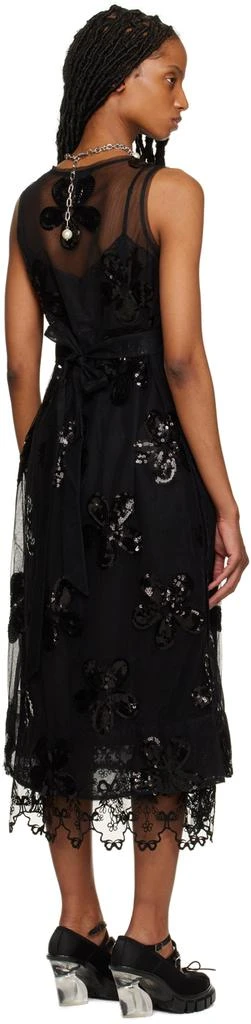 商品Simone Rocha|Black Floral Midi Dress,价格¥3213,第3张图片详细描述