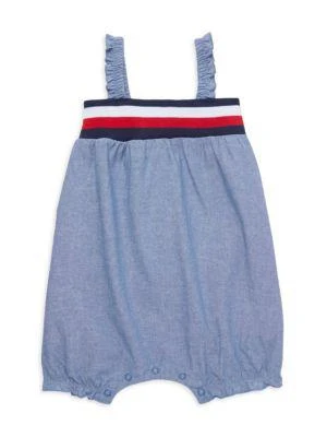 商品Tommy Hilfiger|Baby Girl's 2-Piece Sunsuit Striped Chambray Romper & Headband Set,价格¥98,第2张图片详细描述