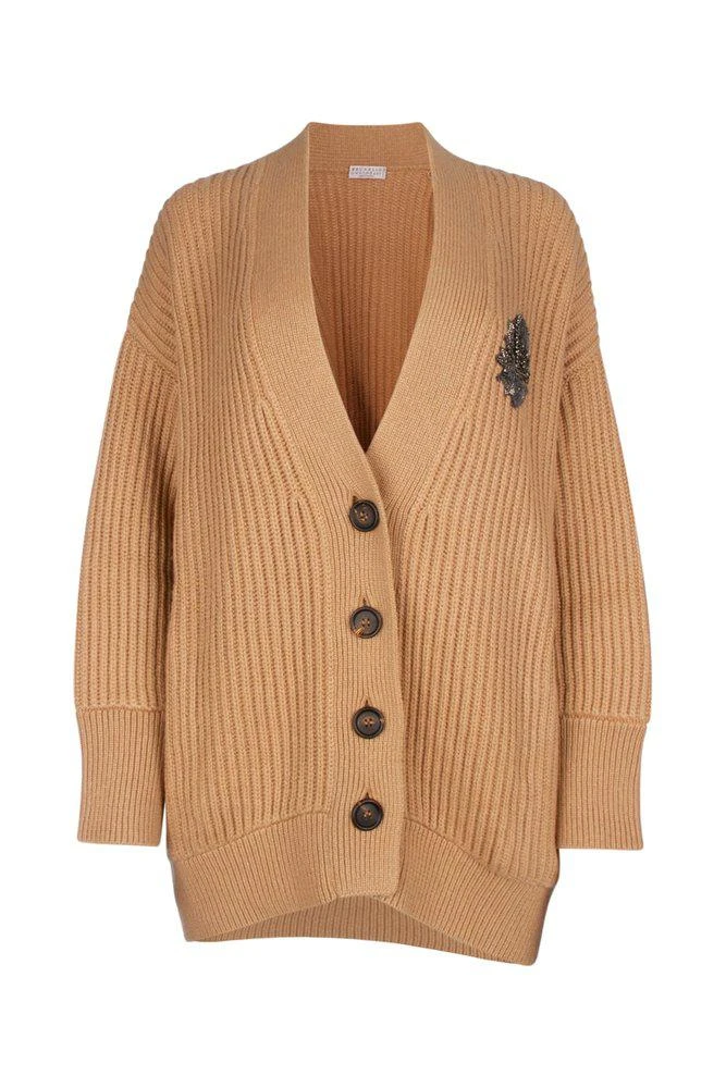 商品Brunello Cucinelli|Brunello Cucinelli V-Neck Knitted Cardigan,价格¥19765,第1张图片