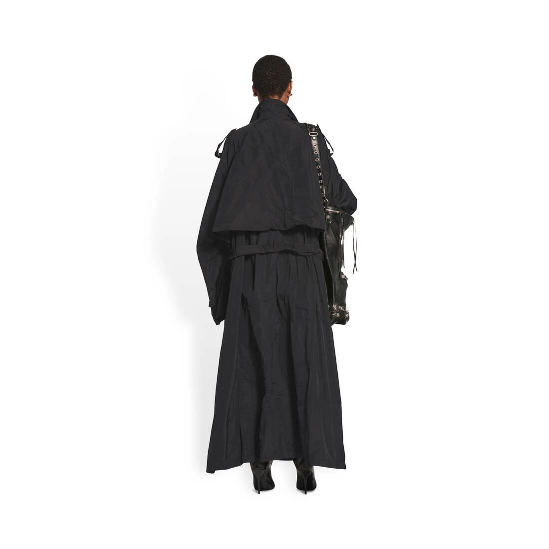 包邮包税【预售7天发货】 BALENCIAGA巴黎世家 23秋冬 女士 风衣 Packable Trench in Black 720148TMO051000 商品