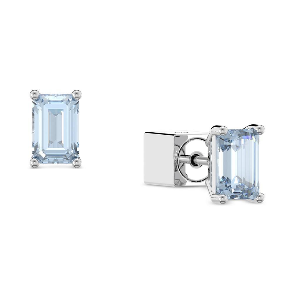 商品Swarovski|Silver-Tone Color Cushion-Cut Crystal Stud Earrings,价格¥554,第4张图片详细描述