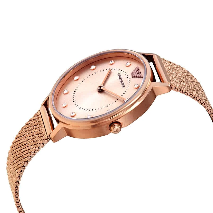商品Emporio Armani|Quartz Crystal Pink Dial Ladies Watch AR11129,价格¥1094,第2张图片详细描述