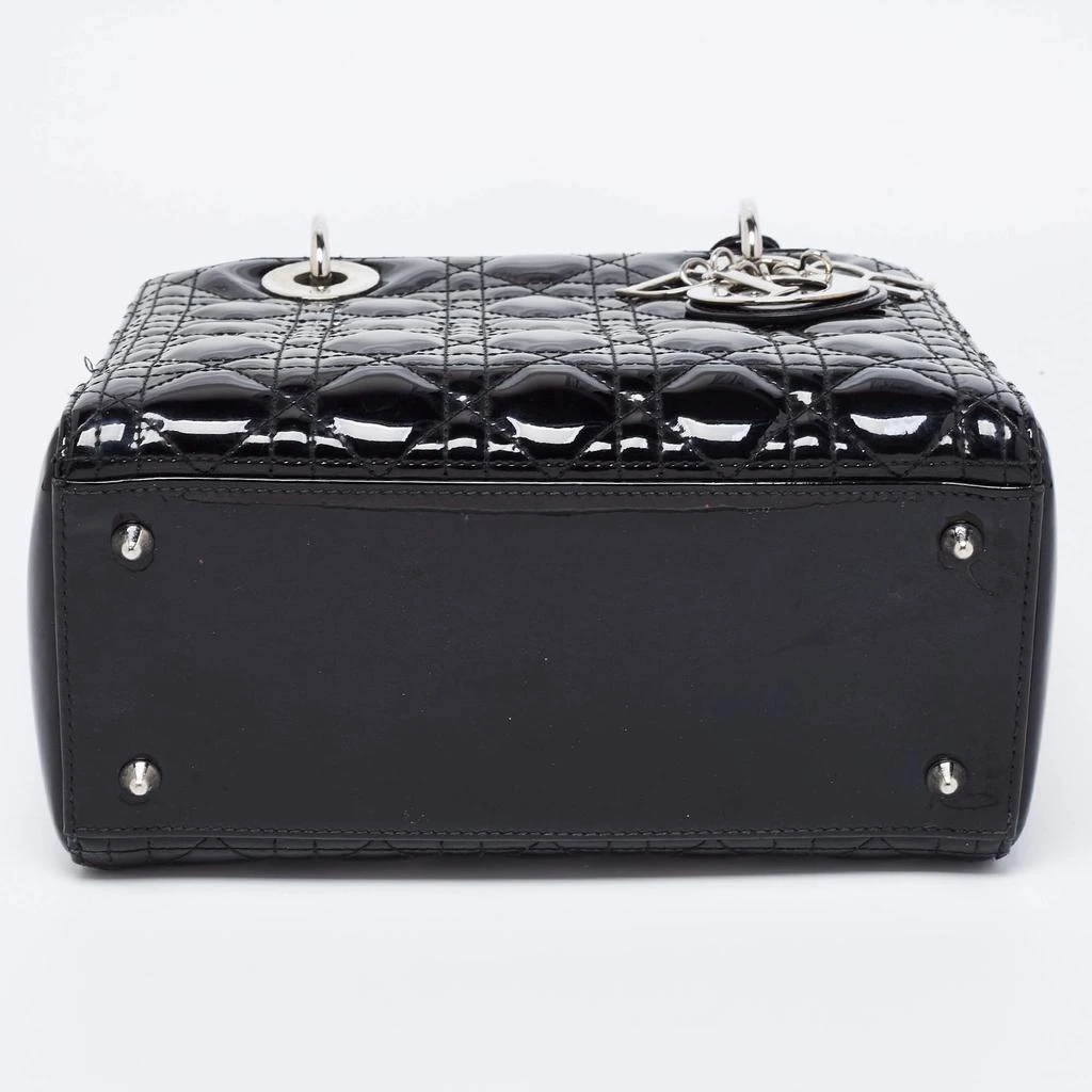 Dior Black Cannage Patent Leather Medium Lady Dior Tote 商品