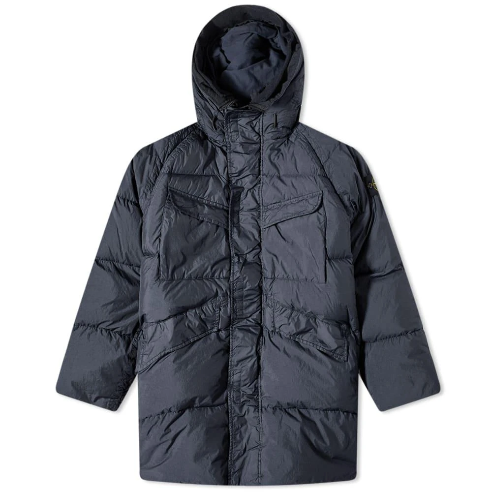 商品Stone Island|Stone Island Crinkle Reps Long Down Coat,价格¥7865,第1张图片