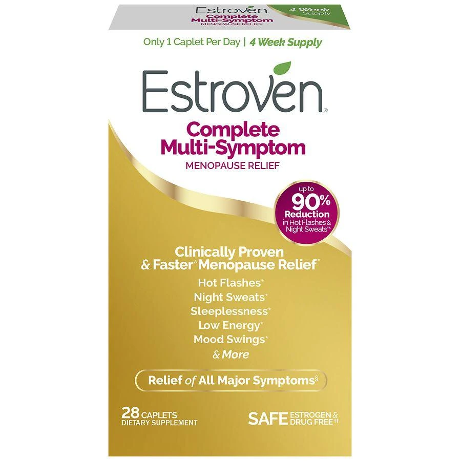 商品Estroven|Complete Multi-Symptom Menopause Supplement, Night Sweats & Hot Flash Relief,价格¥175,第1张图片