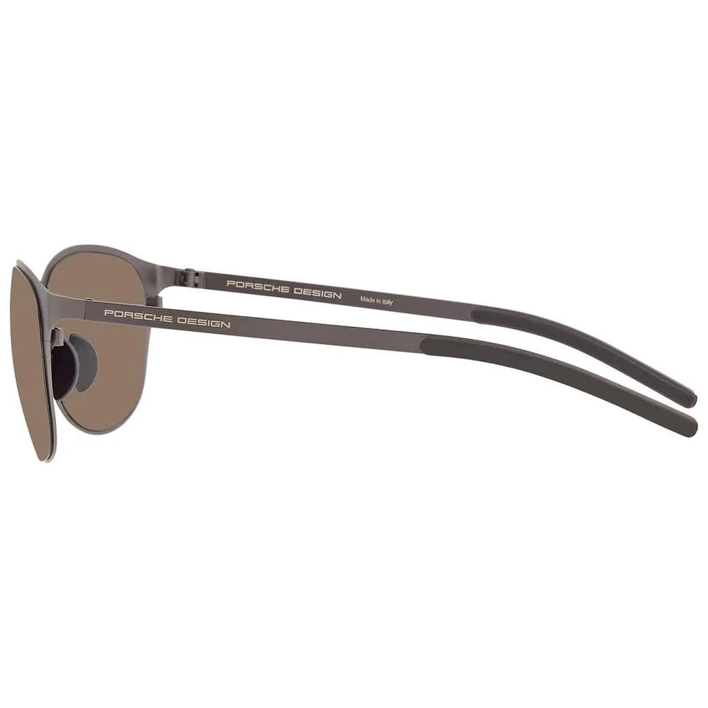 商品Porsche Design|Porsche Design Brown Oval Unisex Sunglasses P8666 C 55,价格¥595,第3张图片详细描述