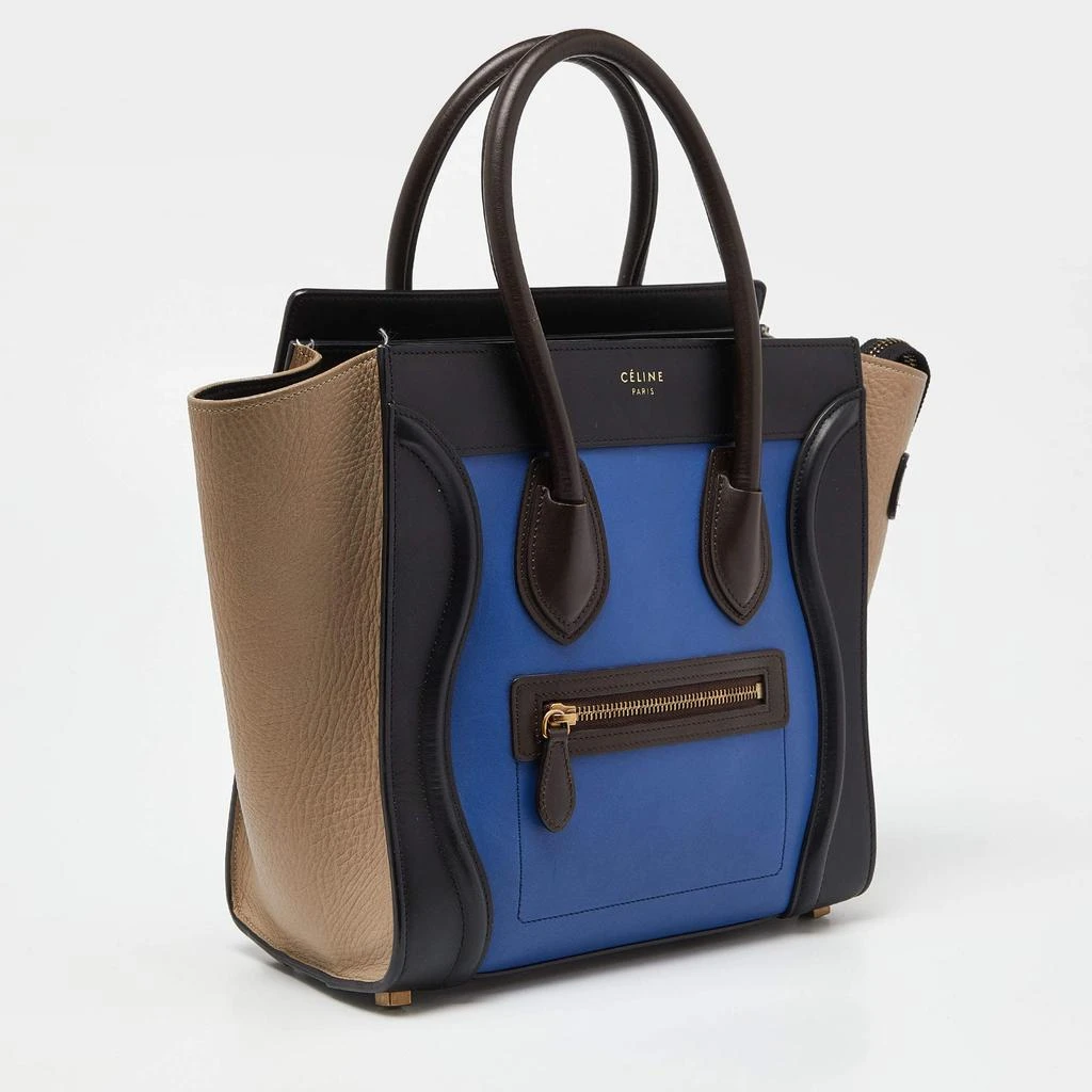 商品[二手商品] Celine|Celine Multicolor Leather Micro Luggage Tote,价格¥4830,第3张图片详细描述