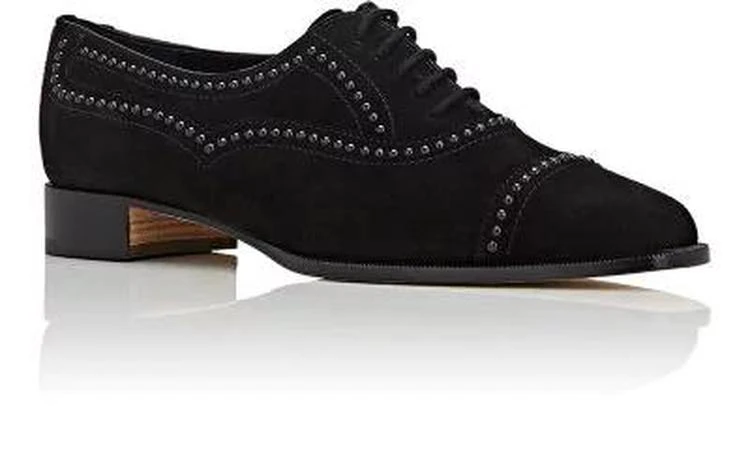 商品Manolo Blahnik|Perlitapla Suede Oxfords,价格¥2299,第2张图片详细描述