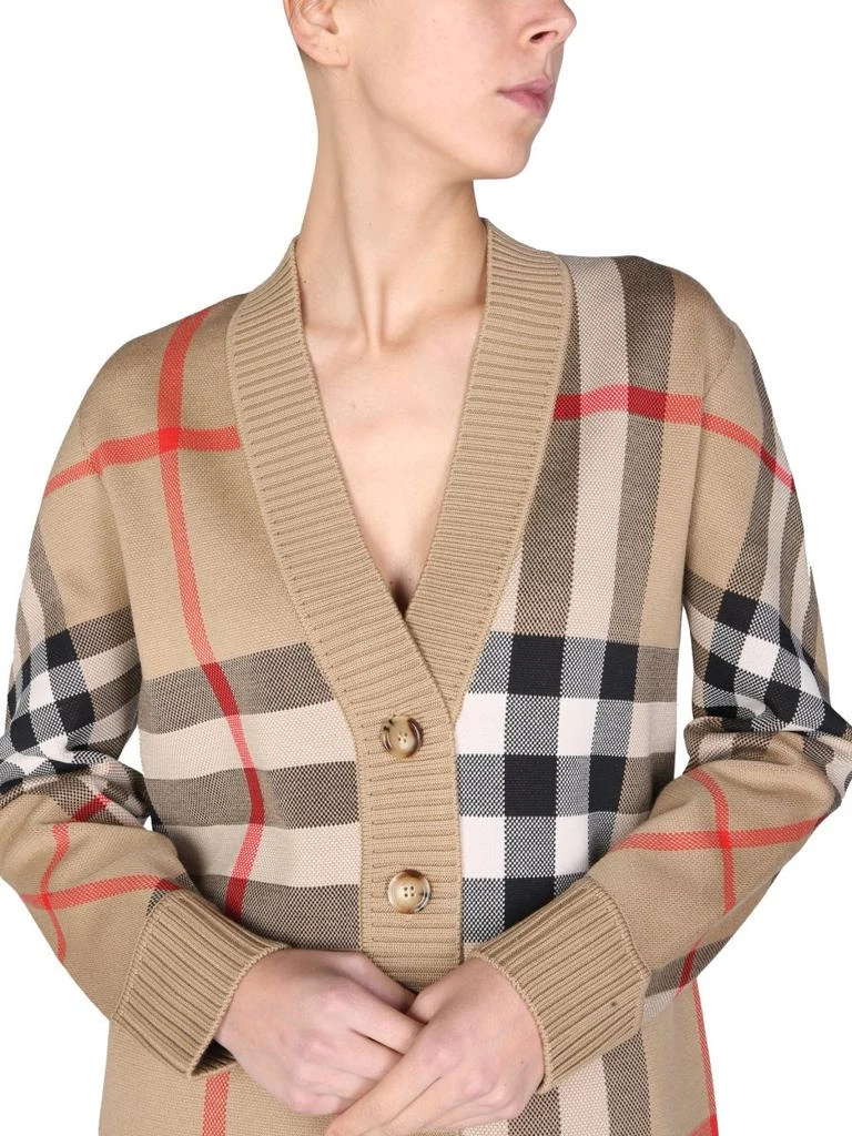 商品Burberry|TECHNICAL CARDIGAN WITH TARTAN PATTERN,价格¥7193,第4张图片详细描述