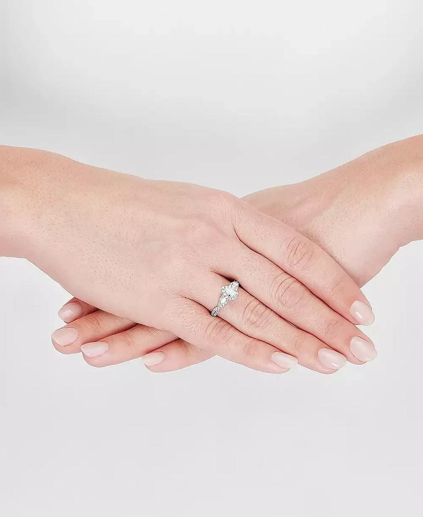 商品Macy's|Diamond Pear Three Stone Engagement Ring (1 ct. t.w.) in 14k White Gold,价格¥42657,第2张图片详细描述