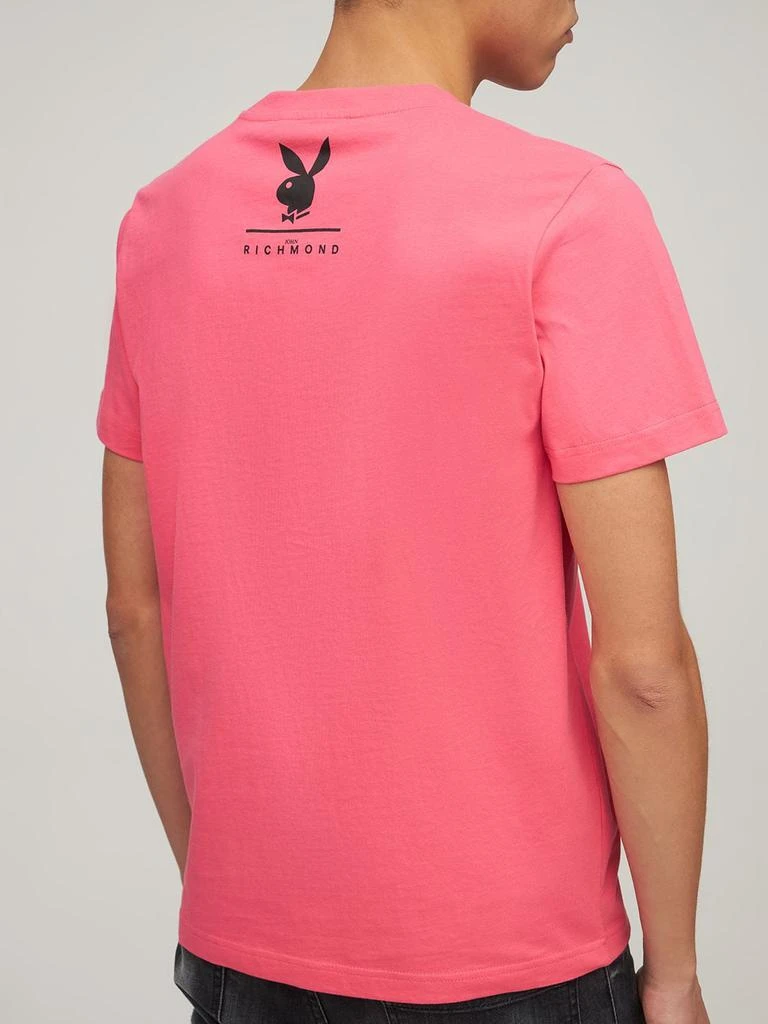 商品Richmond|Contrast Logo Cotton T-shirt,价格¥387,第2张图片详细描述