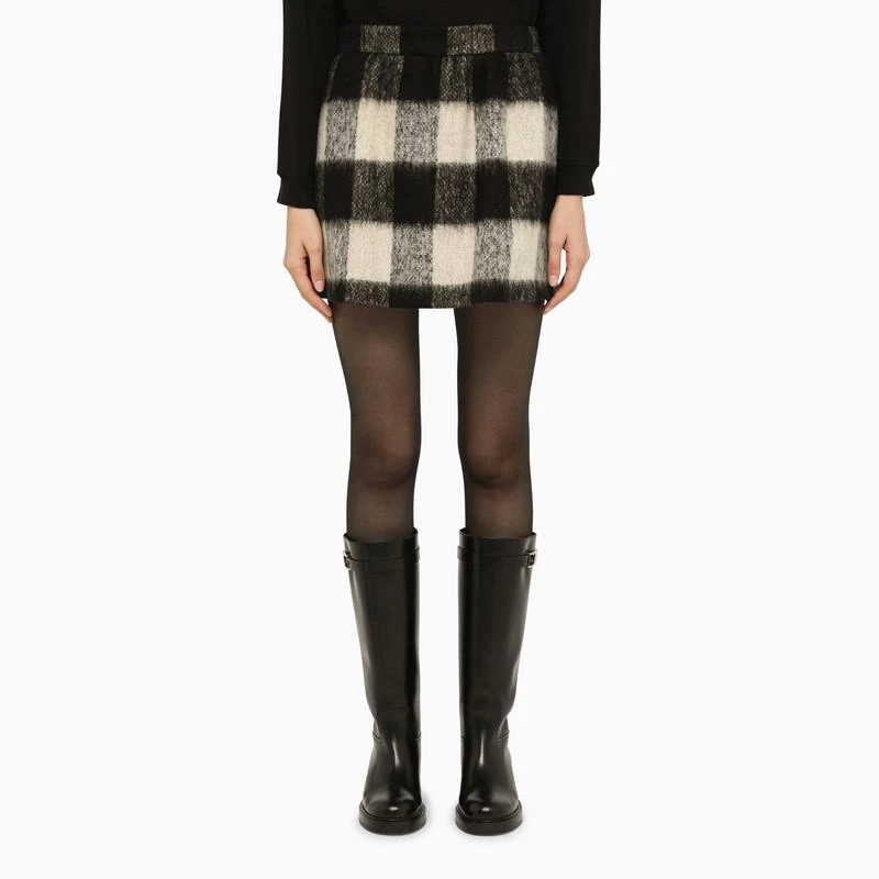 商品RED Valentino|Check wool blend skirt,价格¥561,第1张图片