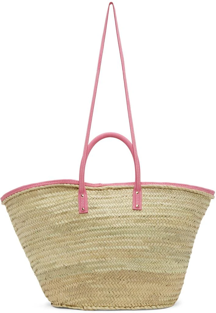 商品Jacquemus|Beige & Pink 'Le Grand Panier Soleil' Tote,价格¥2364,第3张图片详细描述