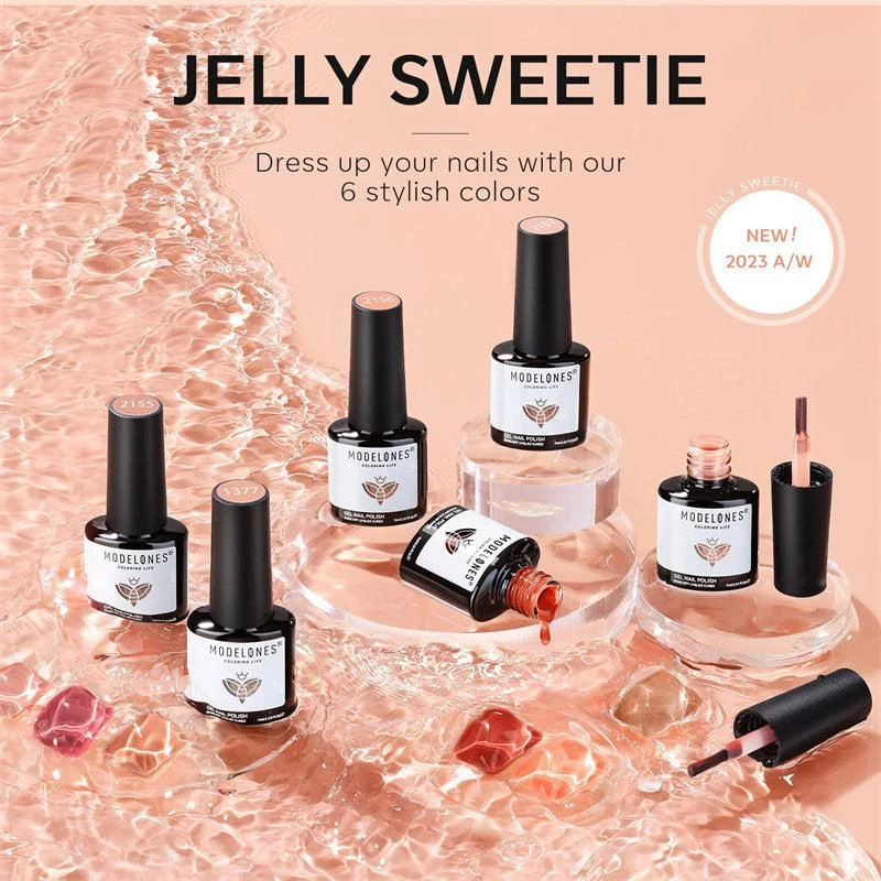 商品[国内直发] MODELONES|Jelly Sweetie - 6 Colors Gel Nail Polish Kit,价格¥114,第2张图片详细描述