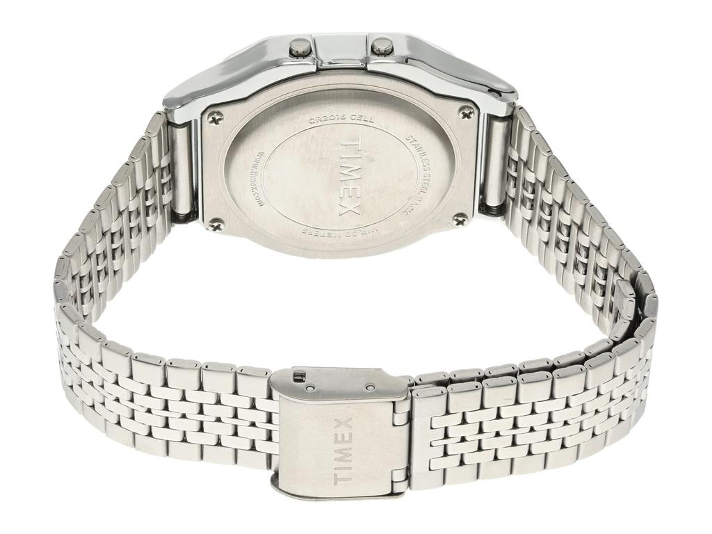 34 mm T80 Silver Tone Case Digital Dial Silver Stainless Steel Bracelet Watch商品第3张图片规格展示