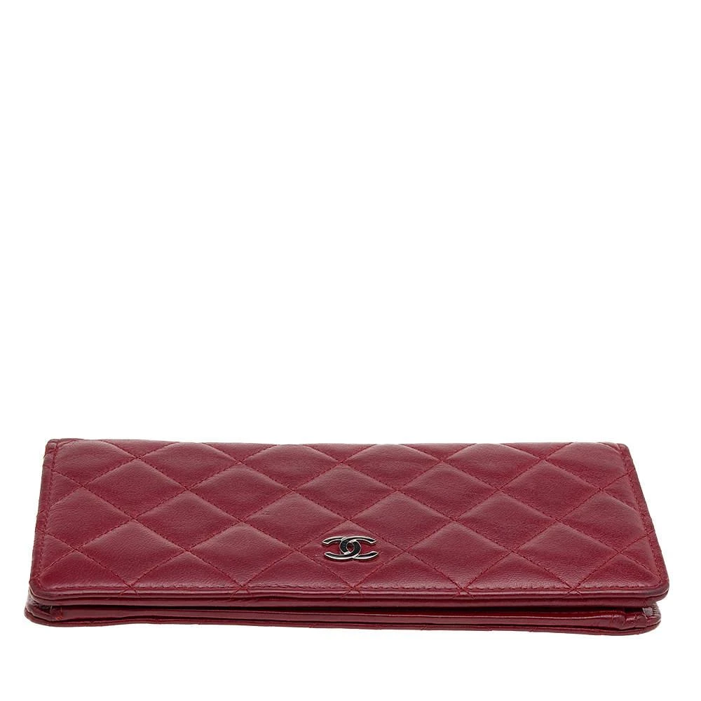 Chanel Red Quilted Leather Yen Continental Wallet 商品