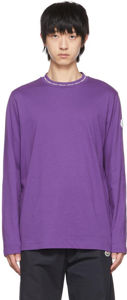 商品Moncler|紫色棉质长袖 T 恤,价格¥2806,第1张图片