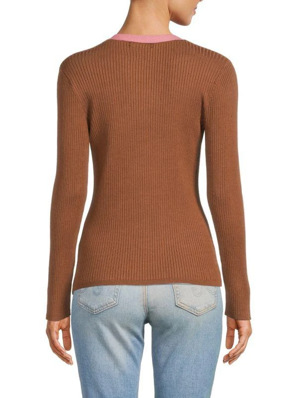商品Saks Fifth Avenue|V-Neck Ribbed Cardigan,价格¥141,第2张图片详细描述
