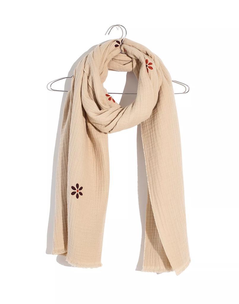 商品Madewell|Embroidered Lightspun Scarf,价格¥400,第3张图片详细描述