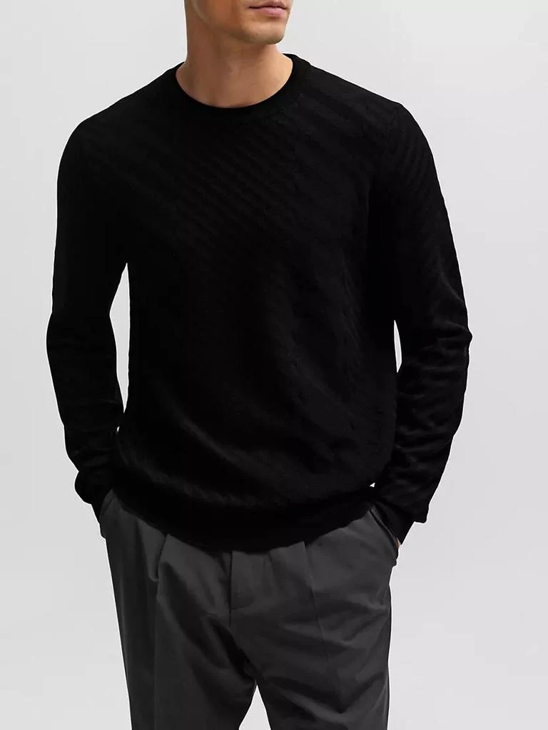 商品Hugo Boss|Graphic-Jacquard Sweater in a Virgin-Wool Blend,价格¥1829,第4张图片详细描述