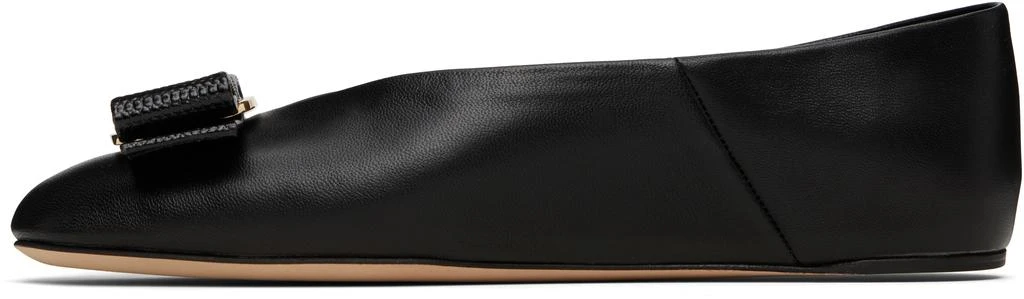 商品Salvatore Ferragamo|Black Vara Bow Ballerina Flats,价格¥4530,第3张图片详细描述