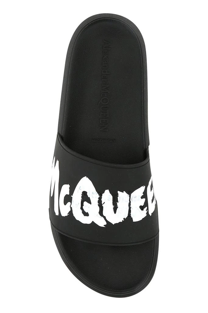 商品Alexander McQueen|Black rubber slippers,价格¥1385,第3张图片详细描述