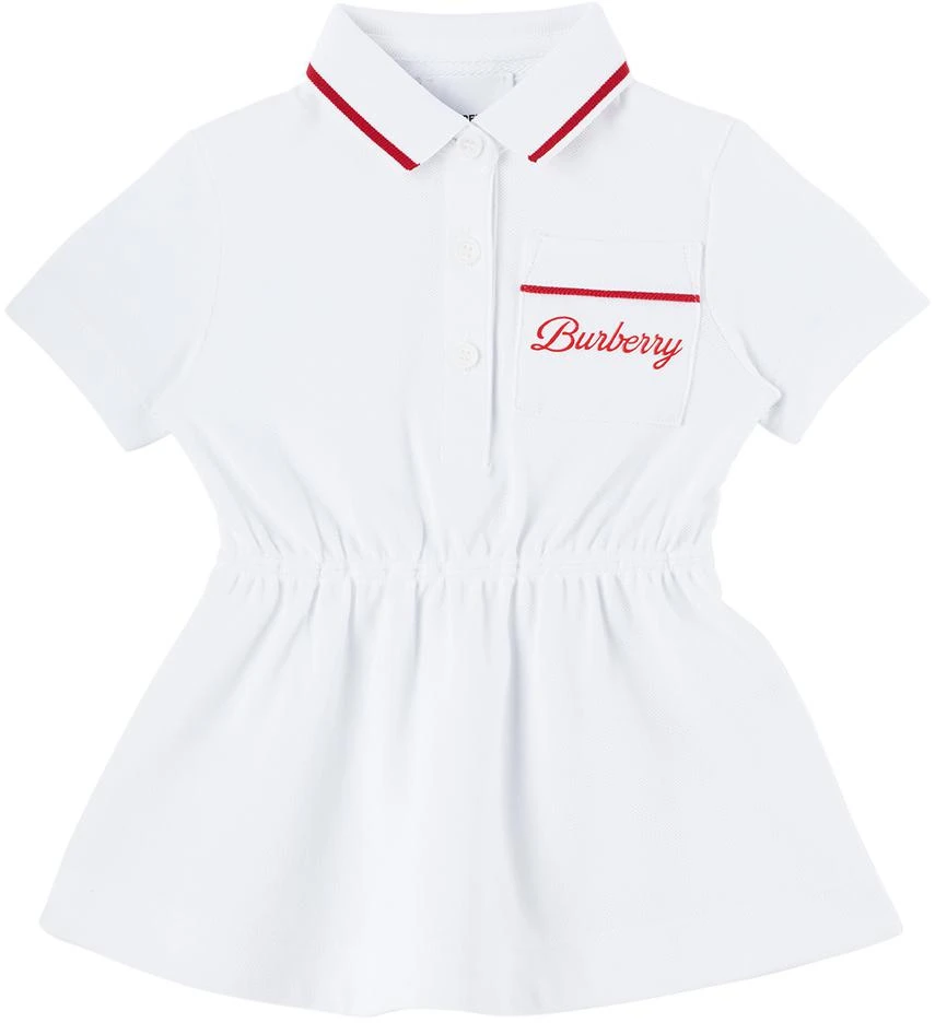 商品Burberry|白色贴袋婴儿连衣裙,价格¥2166,第1张图片