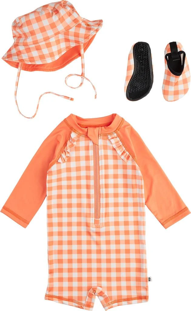 商品IZOD|Gingham Print 3 Piece Rashguard Set - Baby Girl,价格¥165,第1张图片