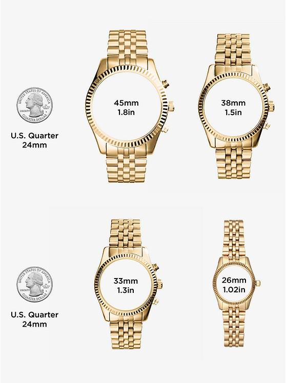 Oversized Gold-Tone Watch商品第2张图片规格展示