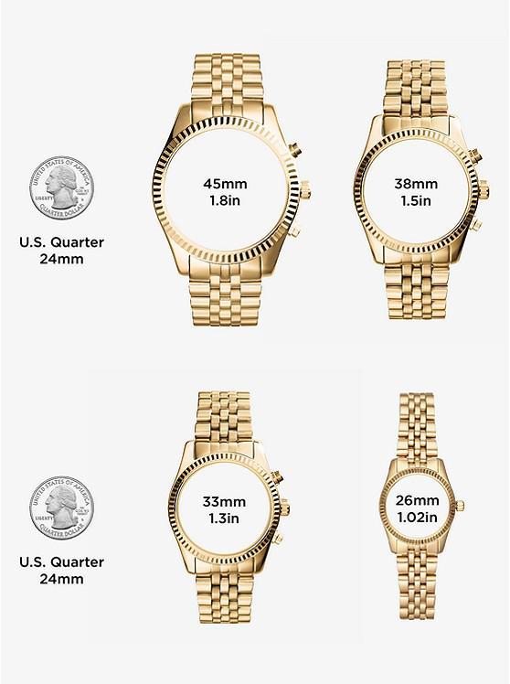 商品Michael Kors|Oversized Gold-Tone Watch,价格¥1093,第4张图片详细描述