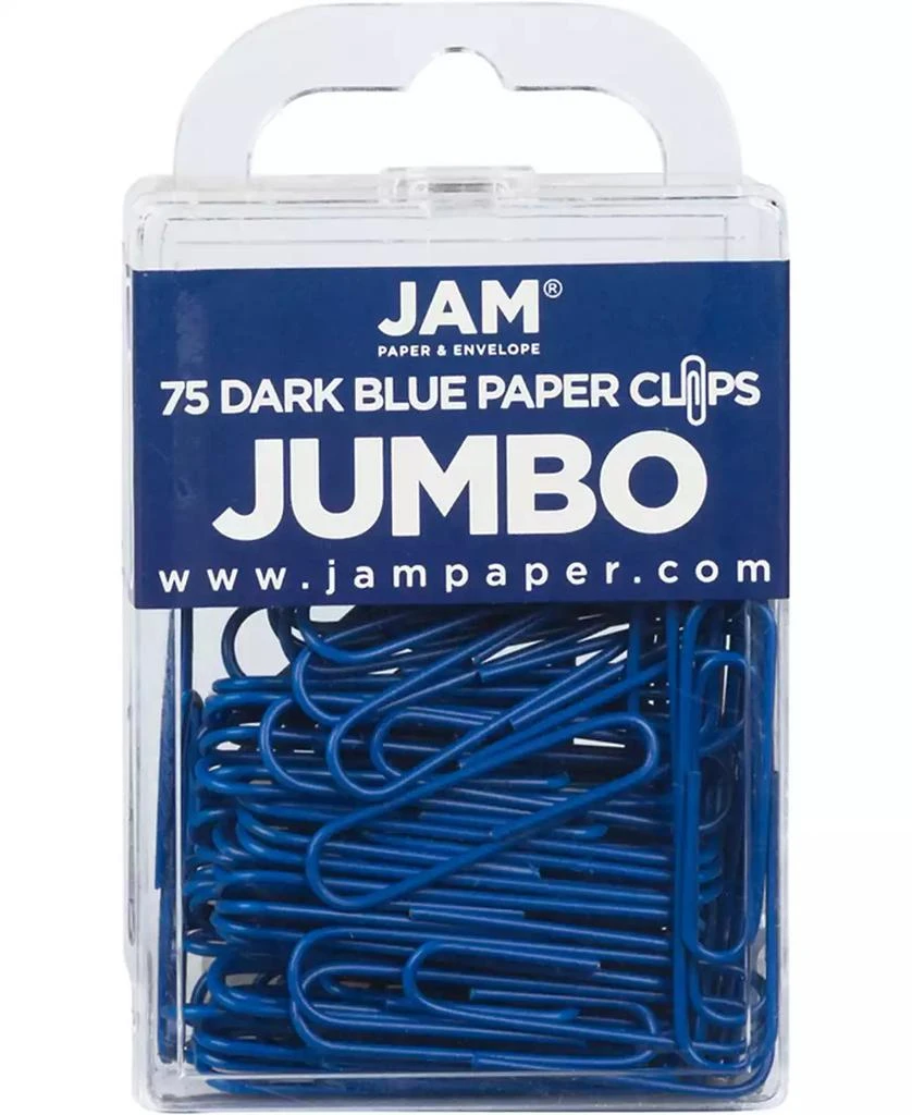 商品JAM Paper|Colorful Jumbo Paper Clips - Large 2" - Paperclips - 75 Per Pack,价格¥60,第1张图片