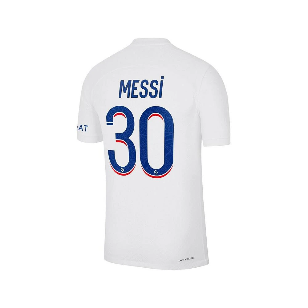 商品NIKE|Men's Lionel Messi White Paris Saint-Germain 2022/23 Third Vapor Match Authentic Player Jersey,价格¥1537,第3张图片详细描述