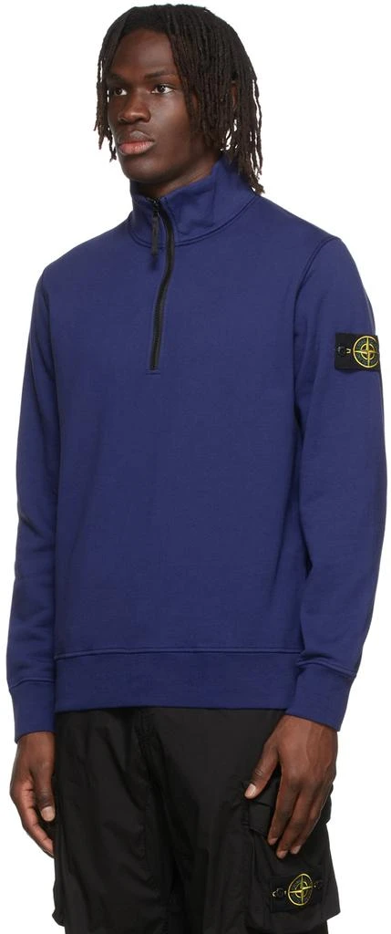 商品Stone Island|Blue Cotton Sweatshirt,价格¥1715,第4张图片详细描述