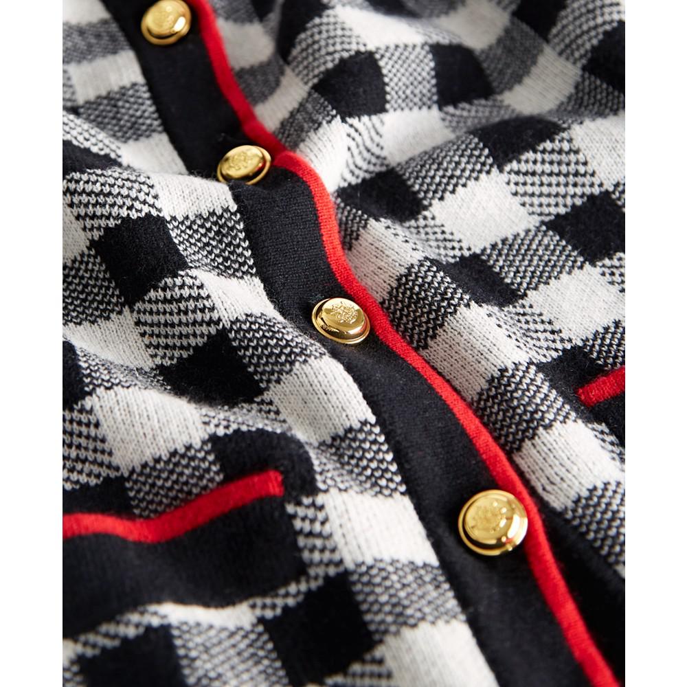 Plaid Cashmere Button-Front Cardigan, Created for Macy's商品第4张图片规格展示