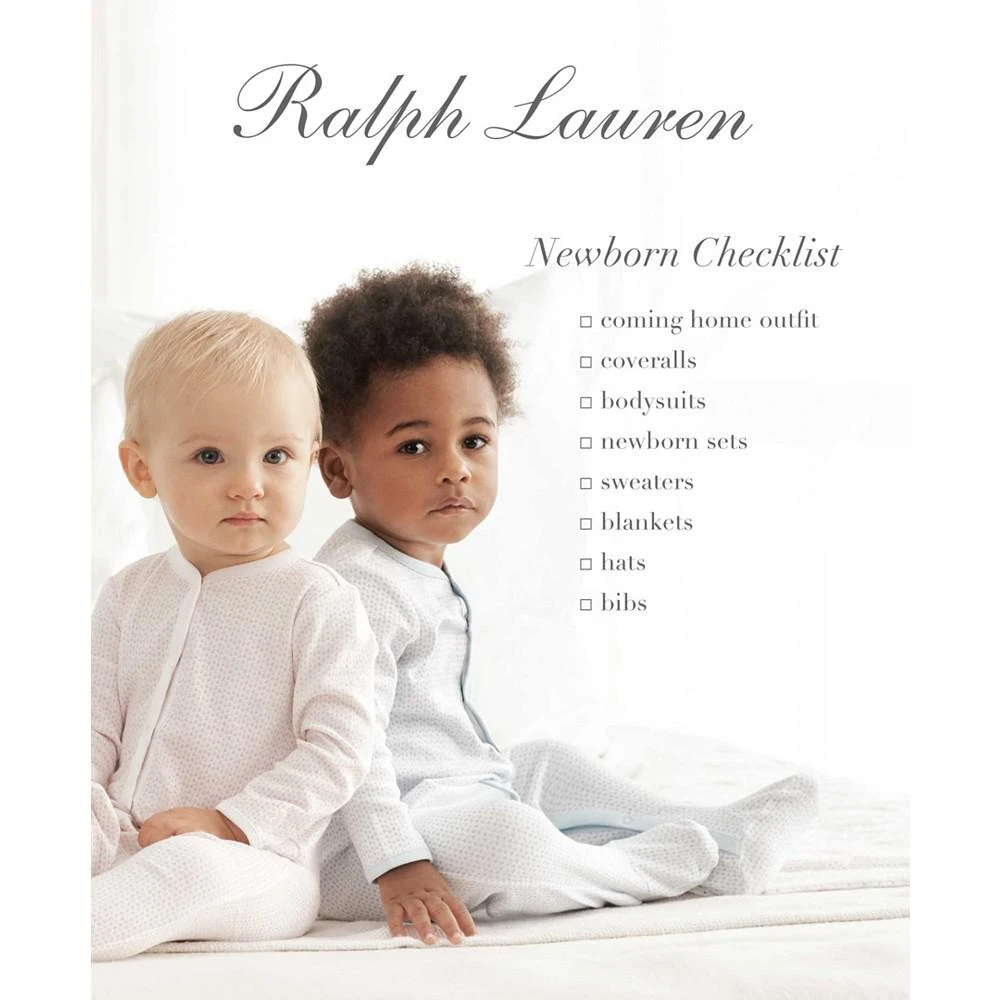 商品Ralph Lauren|男婴纯棉V领针织开衫,价格¥372,第4张图片详细描述