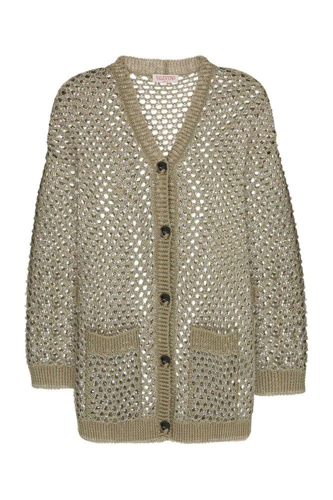 商品Valentino|Valentino Sequin Embellished Knitted Cardigan,价格¥14673,第1张图片