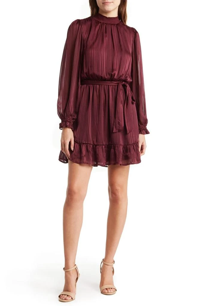 商品Lush|Satin Shadow Stripe Mini Dress,价格¥276,第1张图片