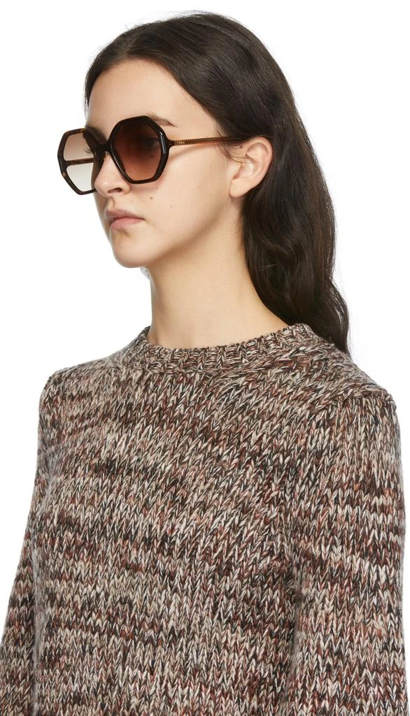 商品Chloé|Brown Esther Sunglasses,价格¥1978,第4张图片详细描述