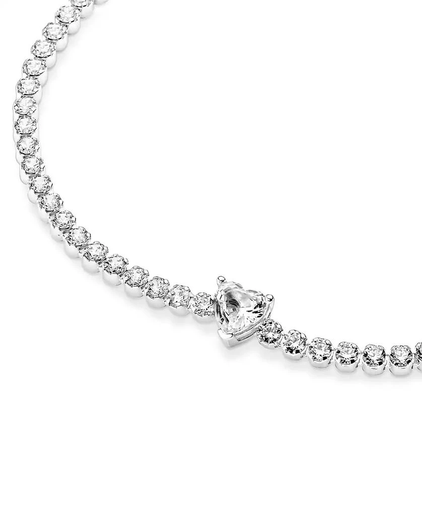 商品PANDORA|Cubic Zirconia Sparkling Heart Tennis Bracelet,价格¥585,第4张图片详细描述