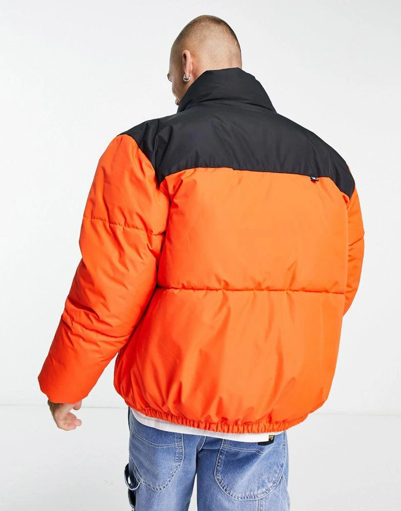 商品Fila|Fila colour blocked puffer jacket with logo in orange,价格¥655,第4张图片详细描述