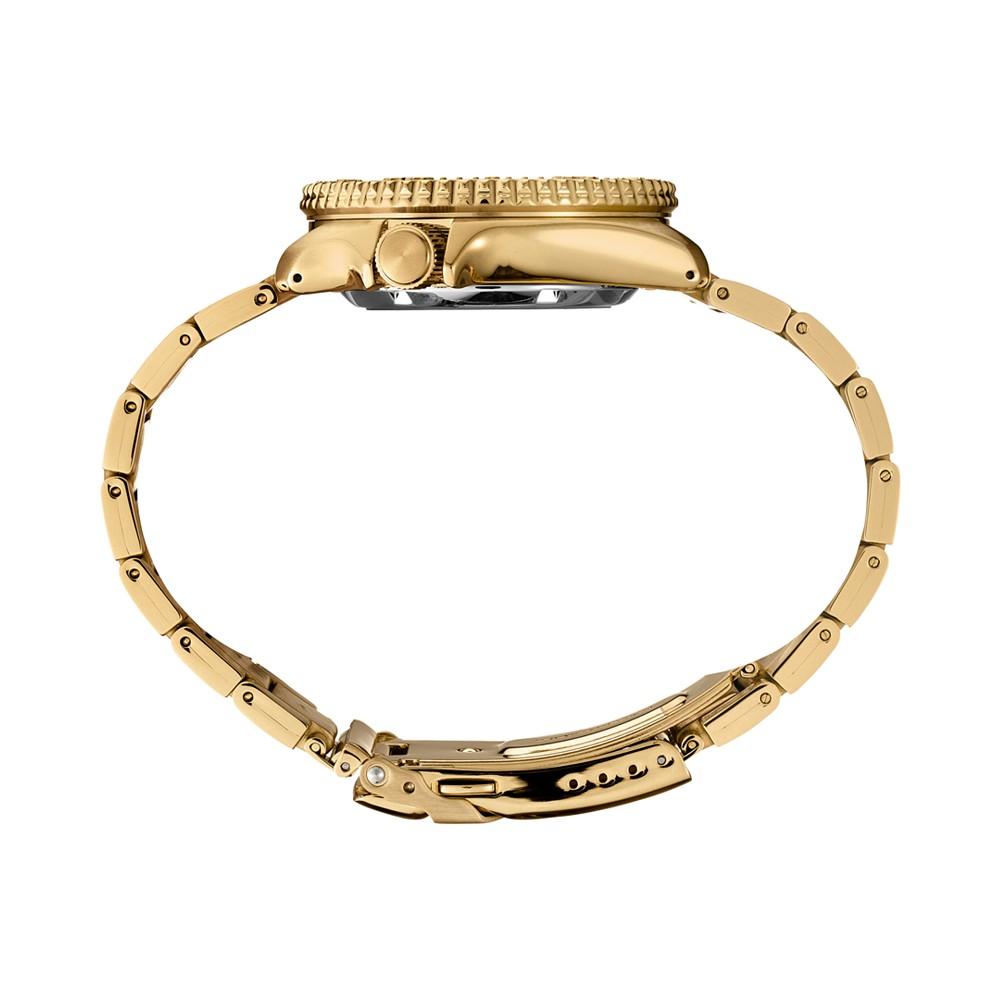 Men's Automatic 5 Sports Gold-Tone Stainless Steel Bracelet Watch 43mm商品第2张图片规格展示