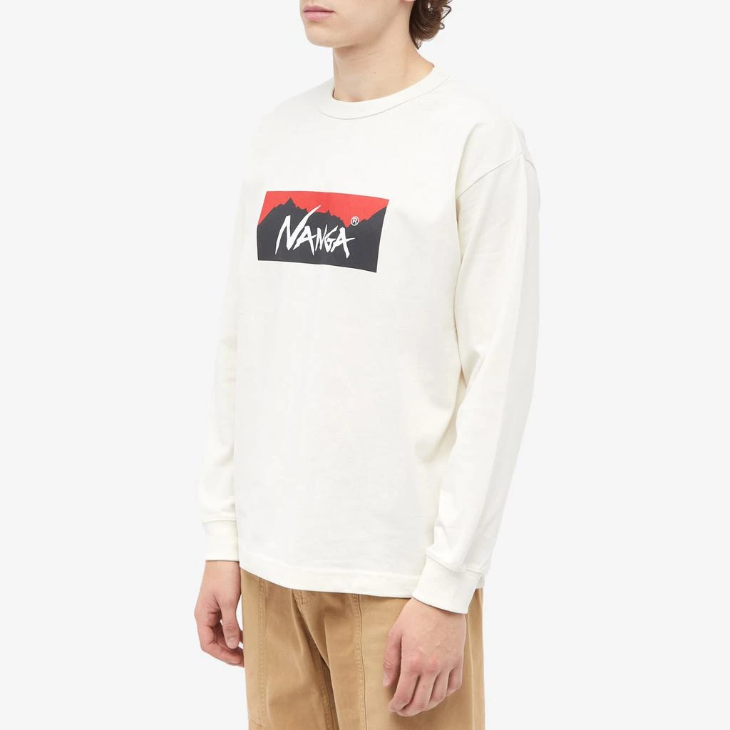 商品NANGA|NANGA Long Sleeve Eco Hybrid Box Logo T-Shirt,价格¥310,第2张图片详细描述