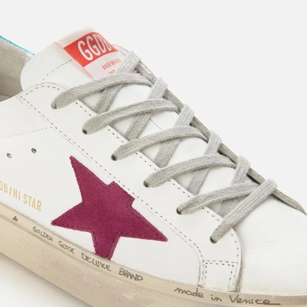 商品Golden Goose|Golden Goose Women's Hi-Star Leather Flatform Trainers,价格¥3737,第4张图片详细描述