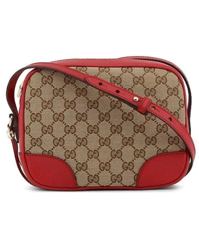 商品Gucci|Gucci Guccissima Red and Beige Canvas with Leather Trim Women's Crossbody Bag 449413 KY9LG 8606,价格¥11178,第1张图片