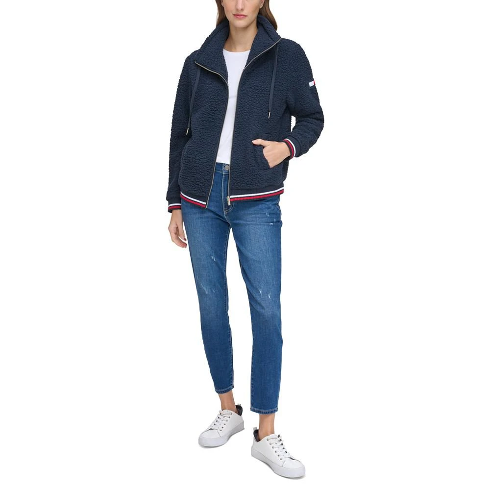 商品Tommy Hilfiger|Women's Zip-Front Fleece Bomber Jacket,价格¥808,第4张图片详细描述
