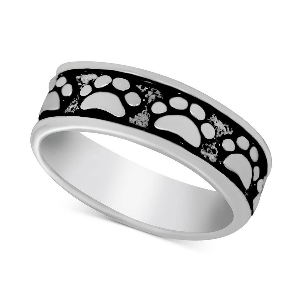 Paw Print Band Ring in Silver-Plate商品第1张图片规格展示