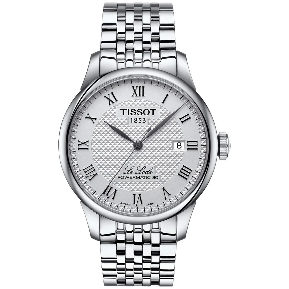 商品Tissot|Men's Swiss Le Locle Stainless Steel Bracelet Watch 39mm,价格¥4959,第1张图片