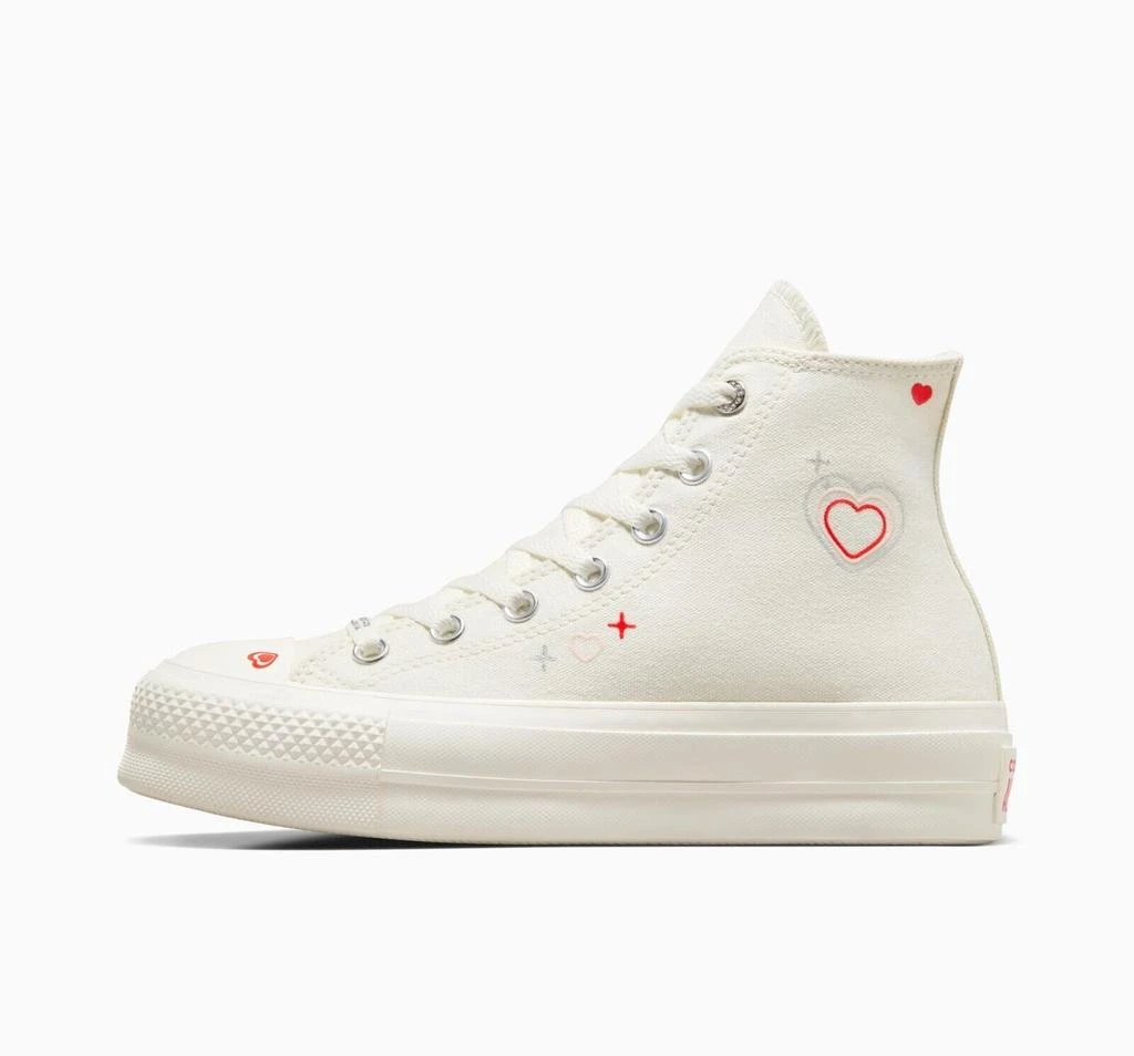 商品Converse|CTAS Lift Platform Y2K Heart A09114C Women White Lifestyle Shoes TF5605,价格¥629,第2张图片详细描述