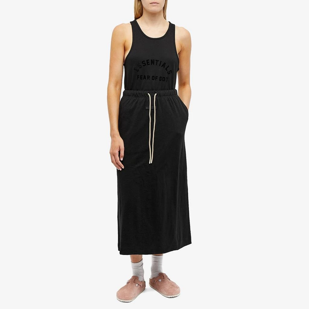 商品Essentials|Fear of God ESSENTIALS Jersey Skirt - Black,价格¥361,第4张图片详细描述